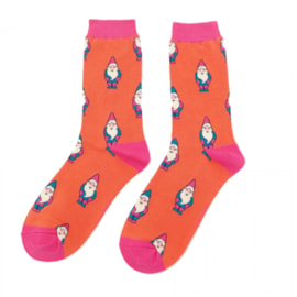 Miss Sparrow Gnomes Socks Burnt Orange (SKS291BURNTORANGE)