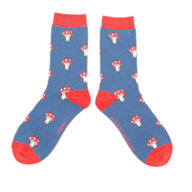Miss Sparrow Mushrooms Socks Blue Miss Sparrow Mushrooms Socks Blue