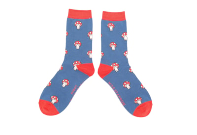 Miss Sparrow Mushrooms Socks Blue Miss Sparrow Mushrooms Socks Blue