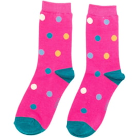 Miss Sparrow Spots Socks Hot Pink (SKS385HOTPINK)