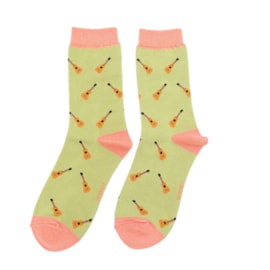 Miss Sparrow Acoustic Guitar Socks Green Miss Sparrow Acoustic Guitar Socks Green