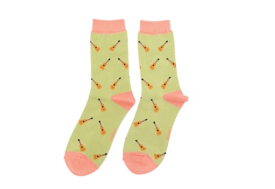 Miss Sparrow Acoustic Guitar Socks Green Miss Sparrow Acoustic Guitar Socks Green