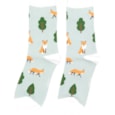 Miss Sparrow Fox In The Woods Socks Duck Egg Miss Sparrow Fox In The Woods Socks Duck Egg