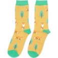 Miss Sparrow Fox In The Woods Socks Yellow Miss Sparrow Fox In The Woods Socks Yellow