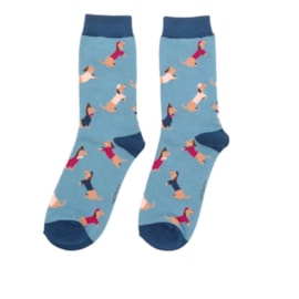 Miss Sparrow Sauage Dog Pals Socks Denim Miss Sparrow Sauage Dog Pals Socks Denim