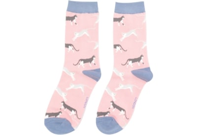 Miss Sparrow Wandering Cats Socks Pink (SKS401PINK)