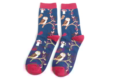 Miss Sparrow Woodland Socks Navy Miss Sparrow Woodland Socks Navy