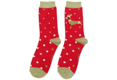 Miss Sparrow Festive Sausage Dogs Red (SKS410RED)