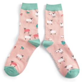 Miss Sparrow Sheep Family Socks Dusky Pink (SKS423DUSKYPINK)