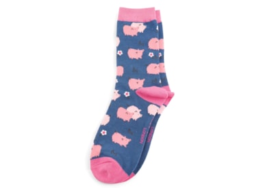 Miss Sparrow Pretty Pigs Socks Navy Miss Sparrow Pretty Pigs Socks Navy