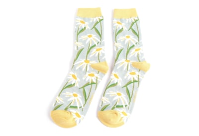 Miss Sparrow Oxeye Daisies Socks Duck Egg Miss Sparrow Oxeye Daisies Socks Duck Egg