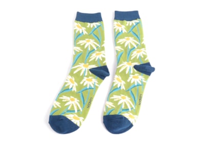 Miss Sparrow Oxeye Daisies Socks Lime Miss Sparrow Oxeye Daisies Socks Lime