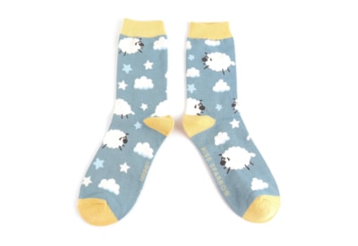 Miss Sparrow Sleepy Sheep Socks Denim Miss Sparrow Sleepy Sheep Socks Denim