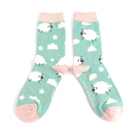 Miss Sparrow Sleepy Sheep Socks Duck Egg Miss Sparrow Sleepy Sheep Socks Duck Egg