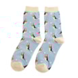 Miss Sparrow Xmas Puffins Socks Powder Blue Miss Sparrow Xmas Puffins Socks Powder Blue