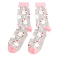 Miss Sparrow Bamboo Socks Santa Sheep Silver