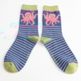 Miss Sparrow Pink Octopus Socks Navy Miss Sparrow Pink Octopus Socks Navy
