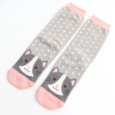 Miss Sparrow Cool Cat Socks Light Grey