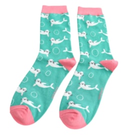 Miss Sparrow Seals Socks Green Miss Sparrow Seals Socks Green