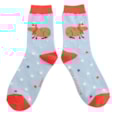 Miss Sparrow Bamboo Socks Christmas Capybara Powder Blue Miss Sparrow Bamboo Socks Christmas Capybara Powder Blue