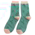 Miss Sparrow Bamboo Socks Holly Sprigs Green