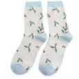 Miss Sparrow Bamboo Socks Holly Sprigs Silver