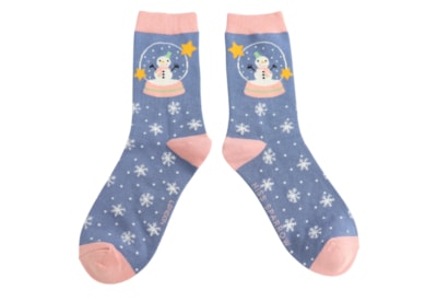 Miss Sparrow Bamboo Socks Snow Globes Denim Miss Sparrow Bamboo Socks Snow Globes Denim