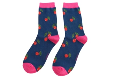 Miss Sparrow Cherries Socks Navy Miss Sparrow Cherries Socks Navy