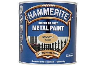 Hammerite Smooth Gold Direct To Rust Paint 750ml Hammerite Smooth Gold Direct To Rust Paint 750ml