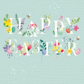 Easter Flowers Card (SNE0114P)