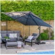 Soleil Santorini Square Cantilever Parasol Anthracite 3m Soleil Santorini Square Cantilever Parasol Anthracite 3m