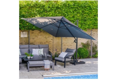 Soleil Santorini Square Cantilever Parasol Anthracite 3m Soleil Santorini Square Cantilever Parasol Anthracite 3m