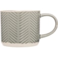 Siip Embrossed Chevron Mug Grey Siip Embrossed Chevron Mug Grey