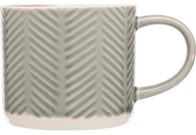 Siip Embrossed Chevron Mug Grey Siip Embrossed Chevron Mug Grey