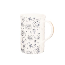 Siip Floral Fluted Mug Navy White Siip Floral Fluted Mug Navy White