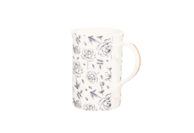 Siip Floral Fluted Mug Navy White Siip Floral Fluted Mug Navy White