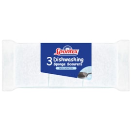 Spontex Dishwashing Non Scratch Sponge Scourer 3Pk Spontex Dishwashing Non Scratch Sponge Scourer 3Pk