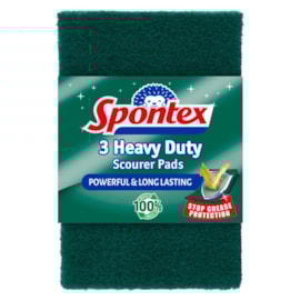 Spontex Heavy Duty Scourer Pads 3Pk C & C Spontex Heavy Duty Scourer Pads 3Pk C & C