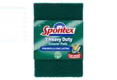 Spontex Heavy Duty Scourer Pads 3Pk C & C Spontex Heavy Duty Scourer Pads 3Pk C & C