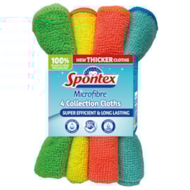 Spontex Microfibre Cloths 4Pk