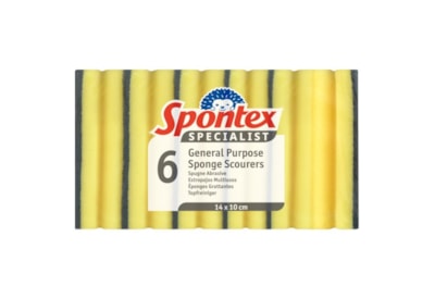 Spontex Specialist Sponge Scourer 6pk Spontex Specialist Sponge Scourer 6pk