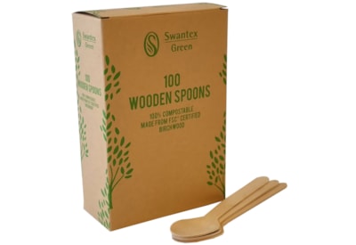 Swantex Wooden Disposable Spoons 100s Swantex Wooden Disposable Spoons 100s