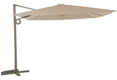 Soleil Sarasota Deluxe Cantilever Parasol Taupe 3m Soleil Sarasota Deluxe Cantilever Parasol Taupe 3m