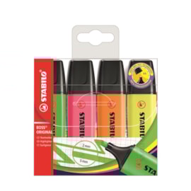 Stabilo Boss Original Highlighter Wallet 4 4pk Stabilo Boss Original Highlighter Wallet 4 4pk
