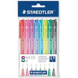 Staedtler 8 Rainbow Retractable Ball Pens (4230MC8)