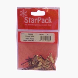Starpack Single Brassed Picture Hook 20s (72055)