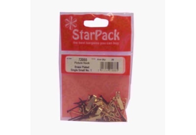 Starpack Single Brassed Picture Hook 20s (72055)
