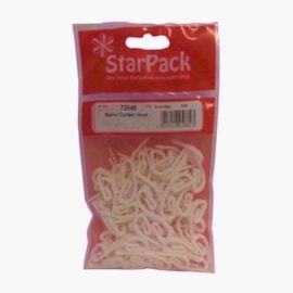 Starpack White Nylon Curtain Hook 100s (72049)