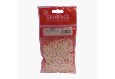 Starpack White Nylon Curtain Hook 100s (72049)