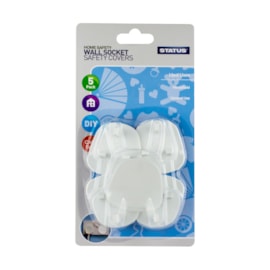 Status 5 Pack Wall Socket Covers White Status 5 Pack Wall Socket Covers White